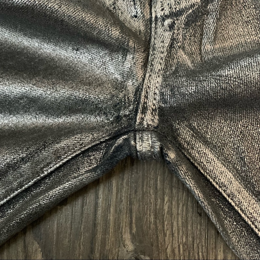 J BRAND NWT Metallic Foil Chrome Selena Jeans - Picture 9 of 14